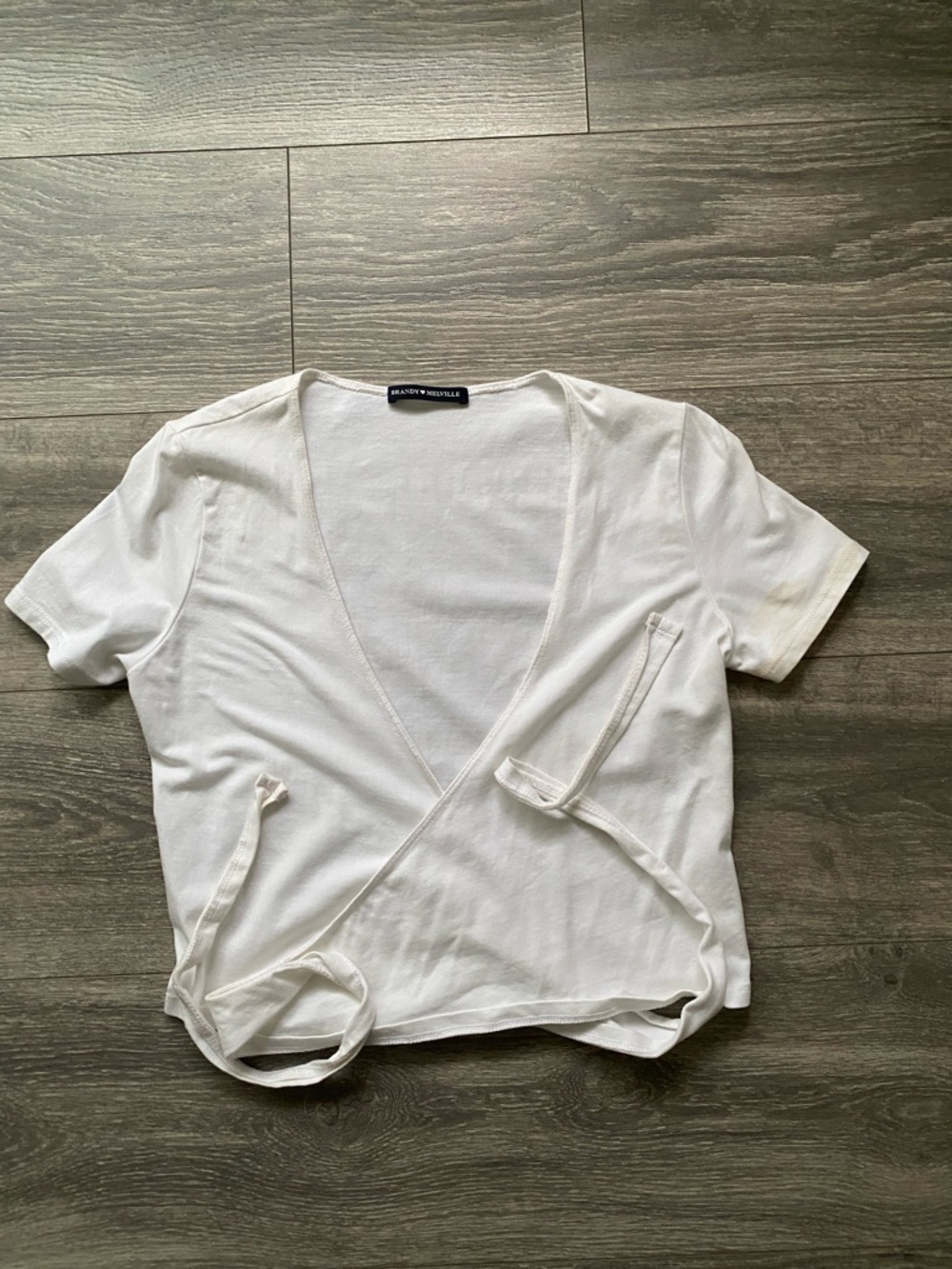Brandy Melville White Wrap Tie-Front Camisole Top